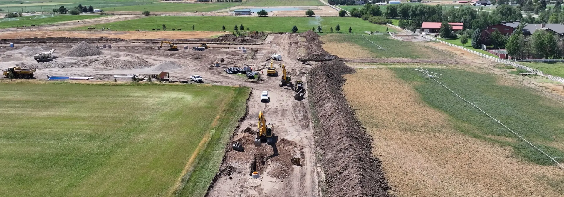 BTM Contractors site prep on a Wasatch Back building lot